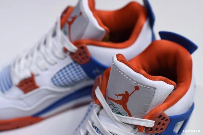 Bright Jordan White Crimson-Royal 4 Blue 308497-171 Air 0717